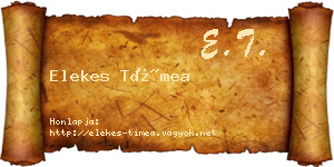 Elekes Tímea névjegykártya