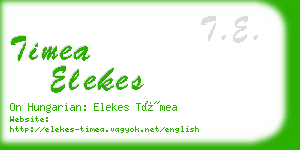 timea elekes business card